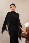 Elaris Multiway Silk Cape (Black) (NON RETURNABLE)