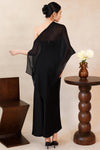 Elaris Multiway Silk Cape (Black) (NON RETURNABLE)