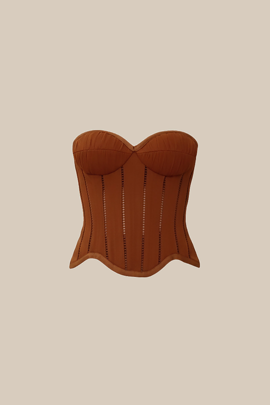 NEW Diox Corset Top (Brown)