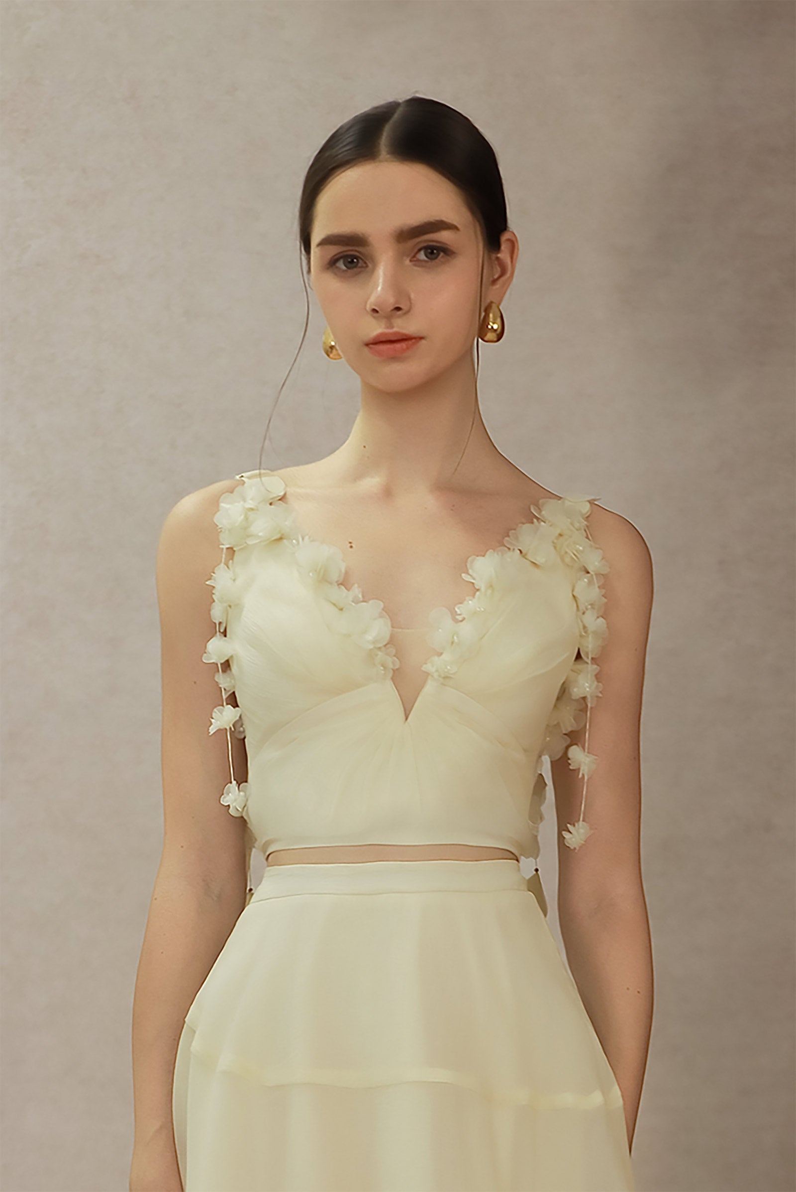 Elara Padded Top (Cream)