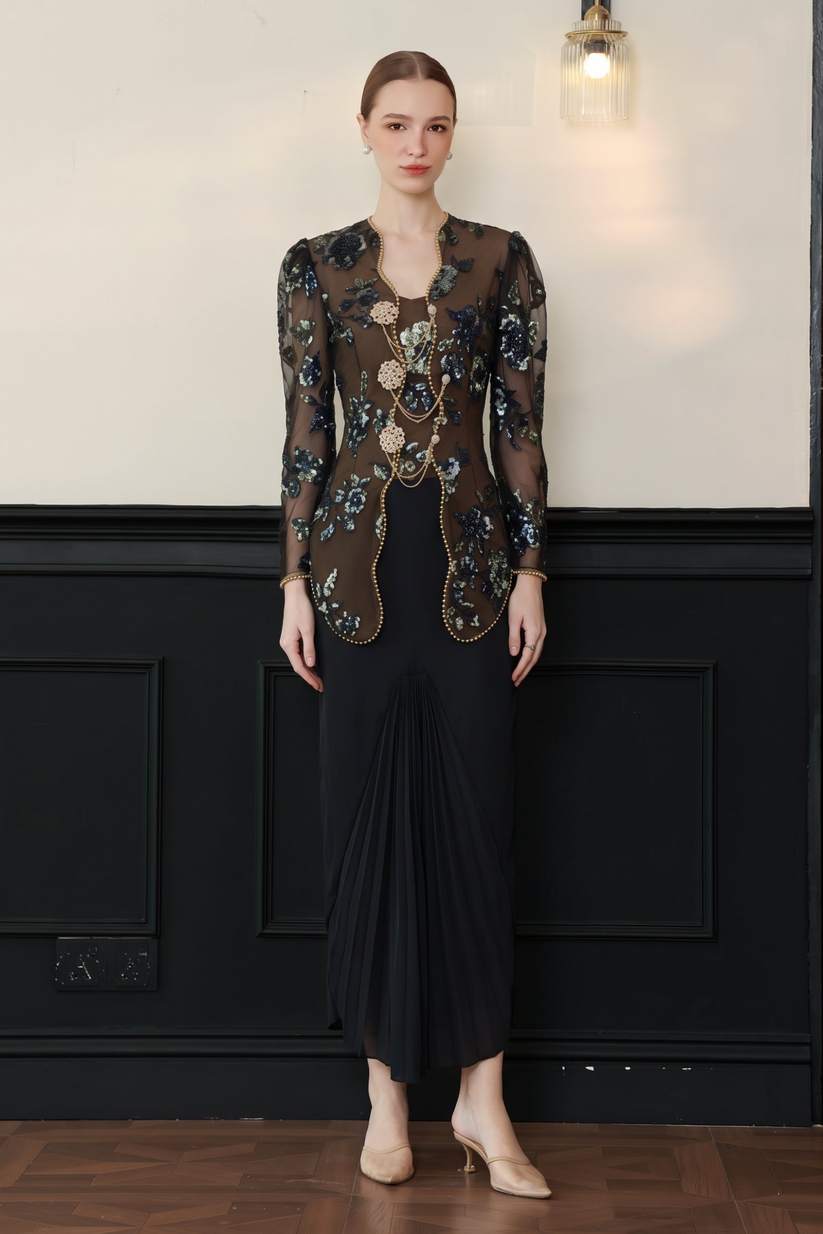Soilera Noir Kebaya Set (Black)