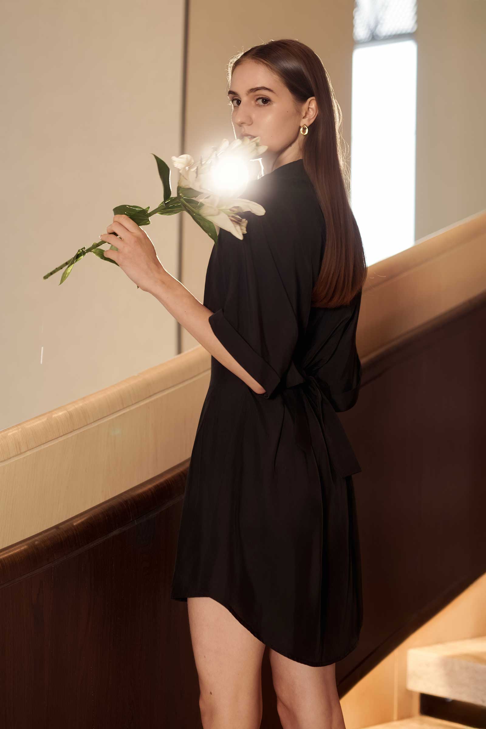 Delyra Shirtdress (Black)