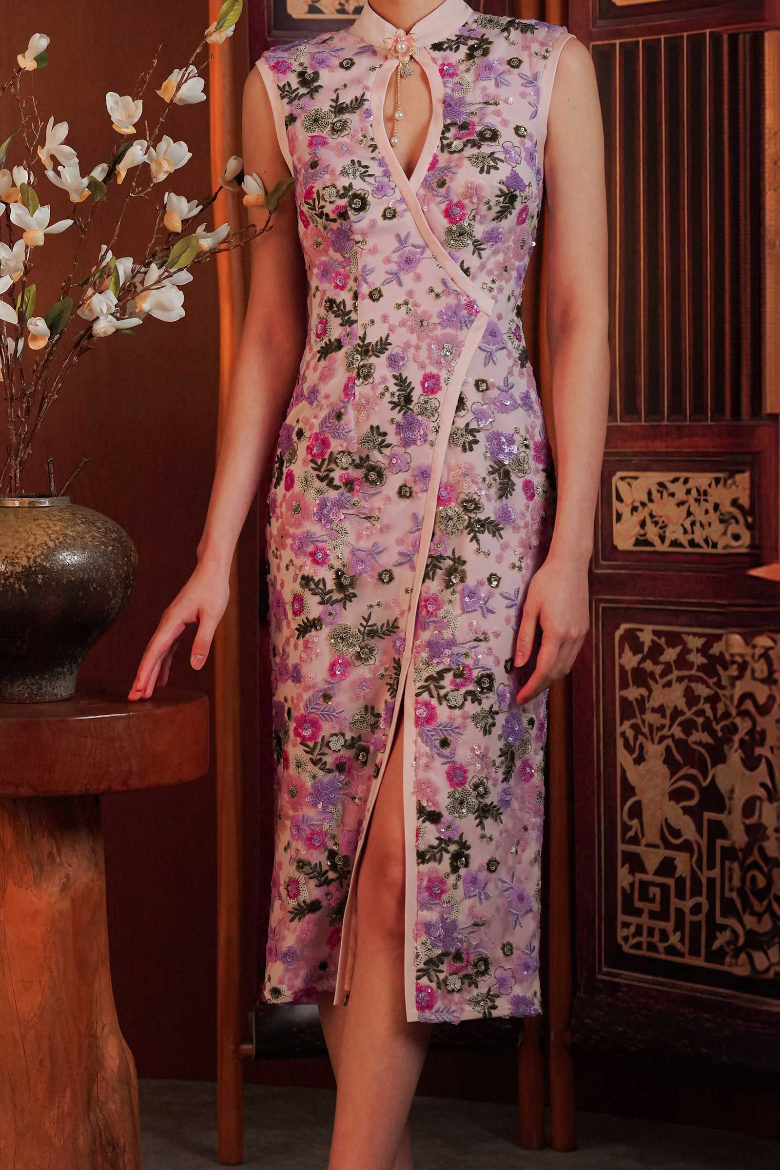 BACKORDER Qing Qipao (Lilac)