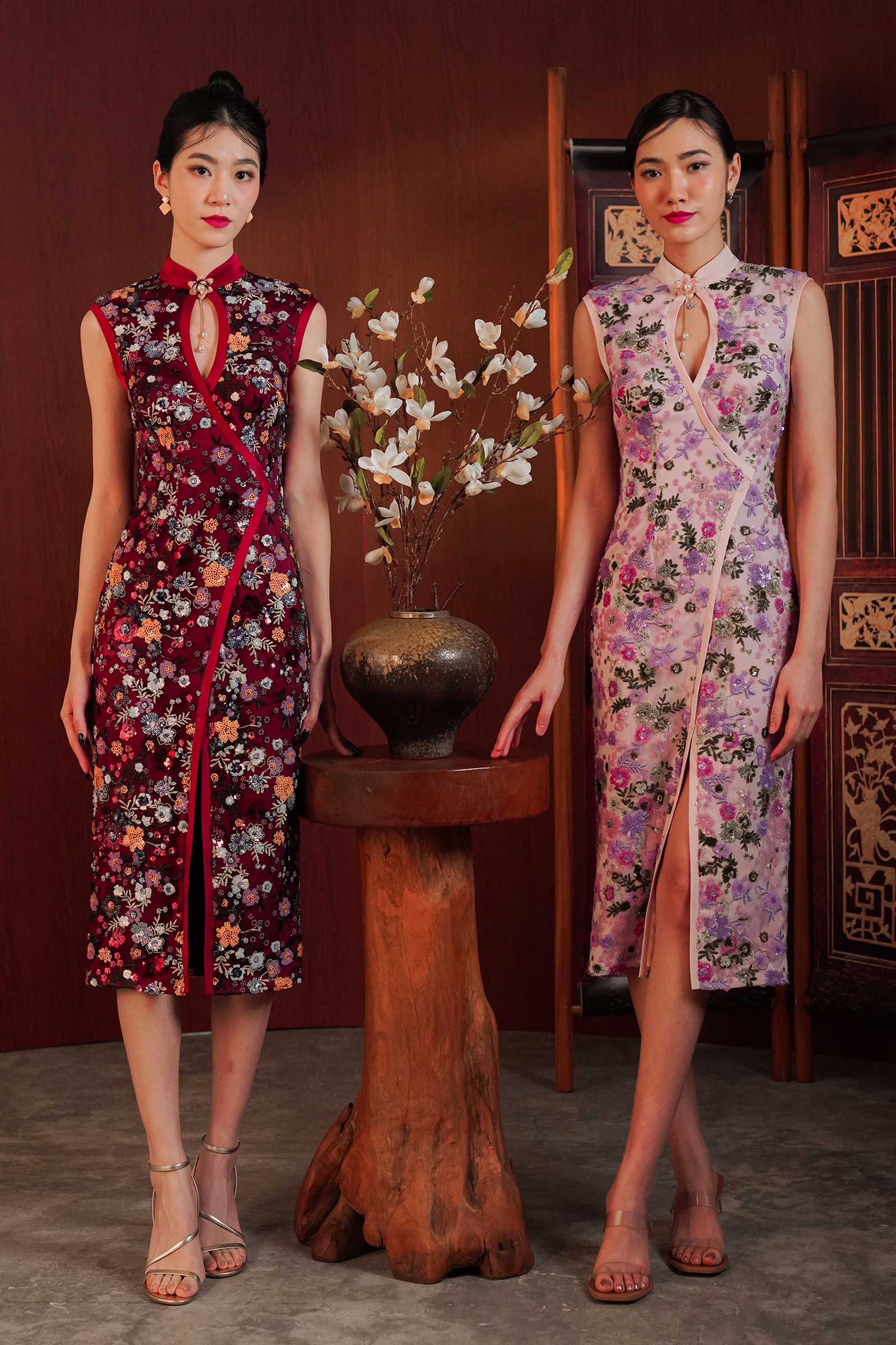 BACKORDER Qing Qipao (Maroon)