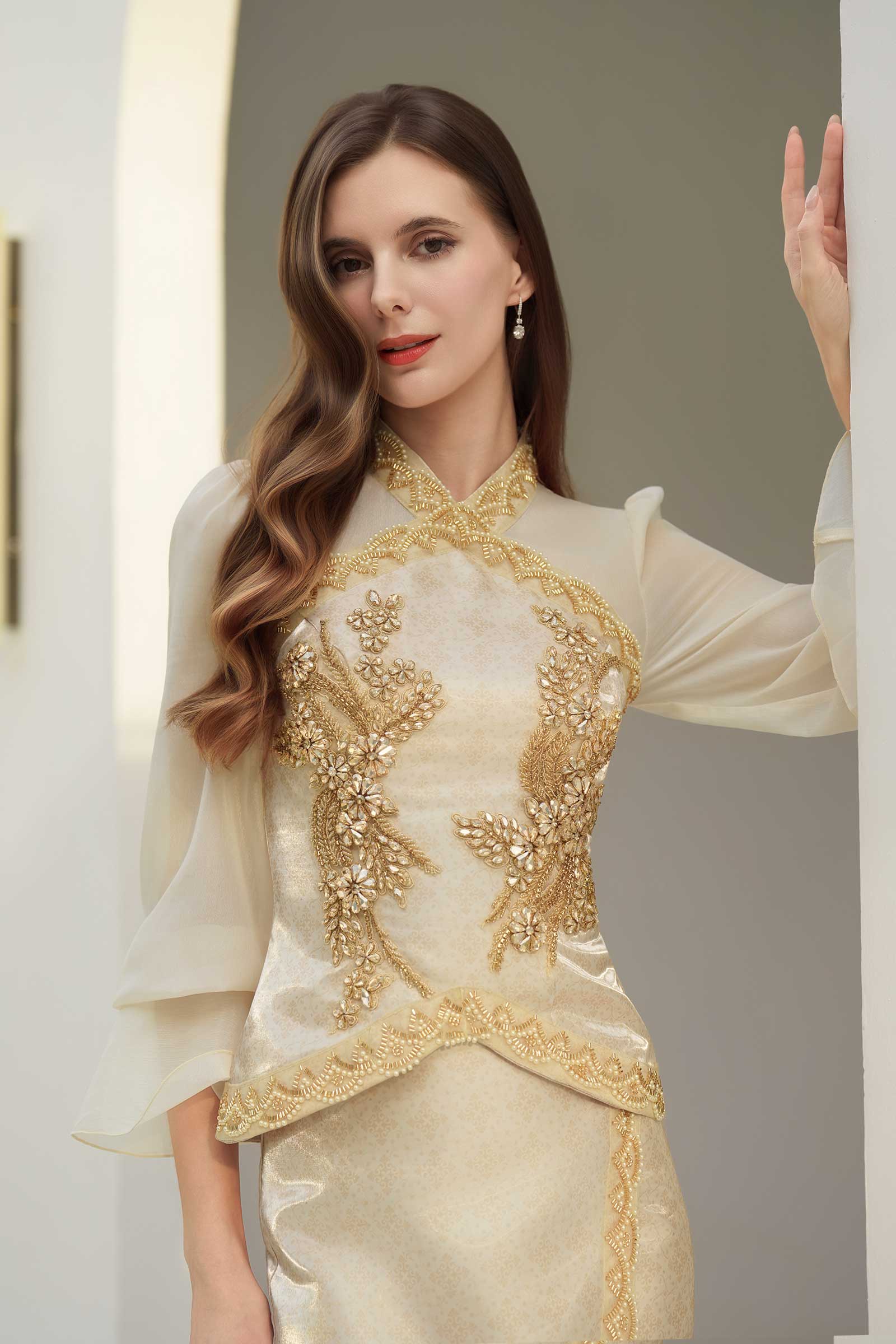 BACKORDER Puteri Kebaya Top (Gold)