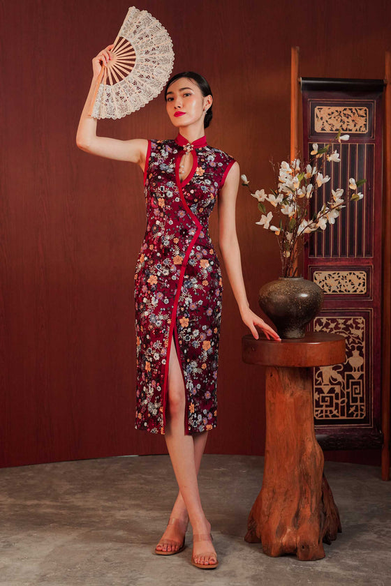 BACKORDER Qing Qipao (Maroon)