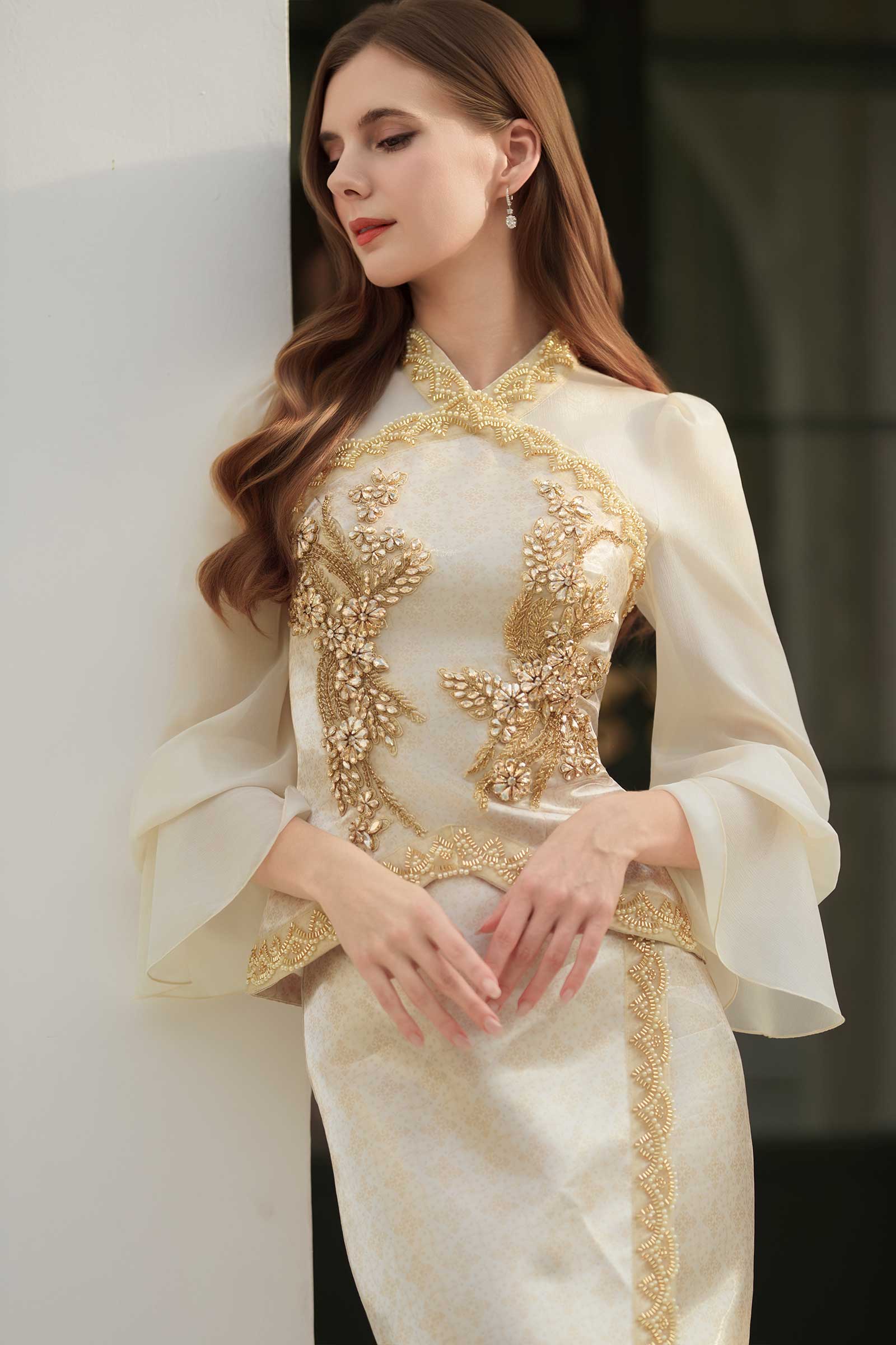 BACKORDER Puteri Kebaya Top (Gold)