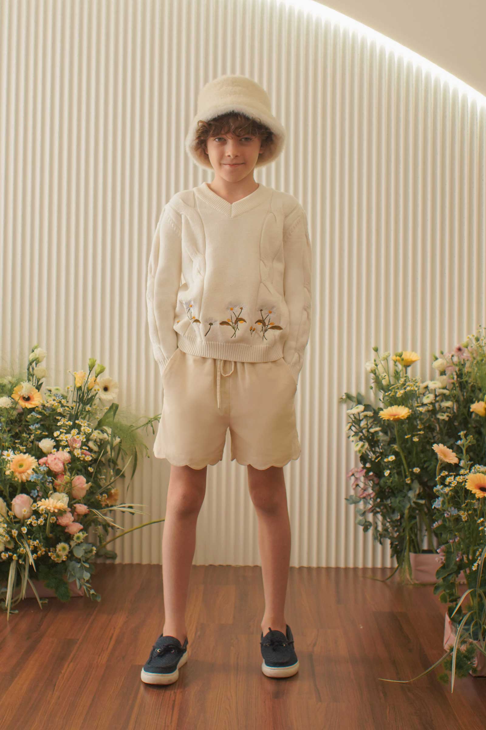 Purity Scallop Linen Shorts