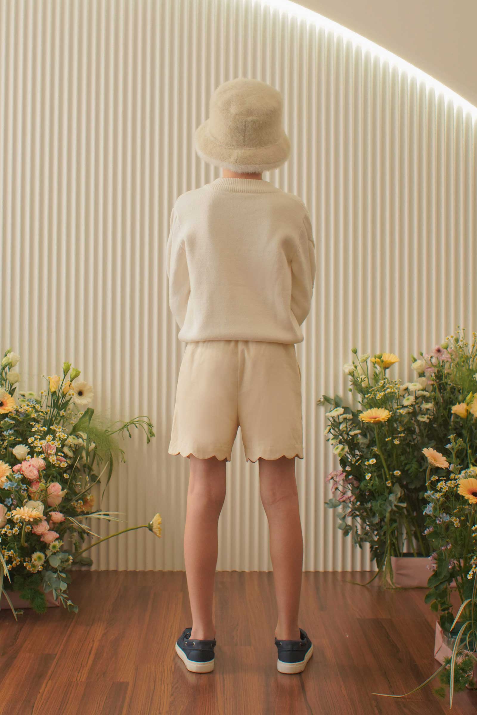 Purity Scallop Linen Shorts