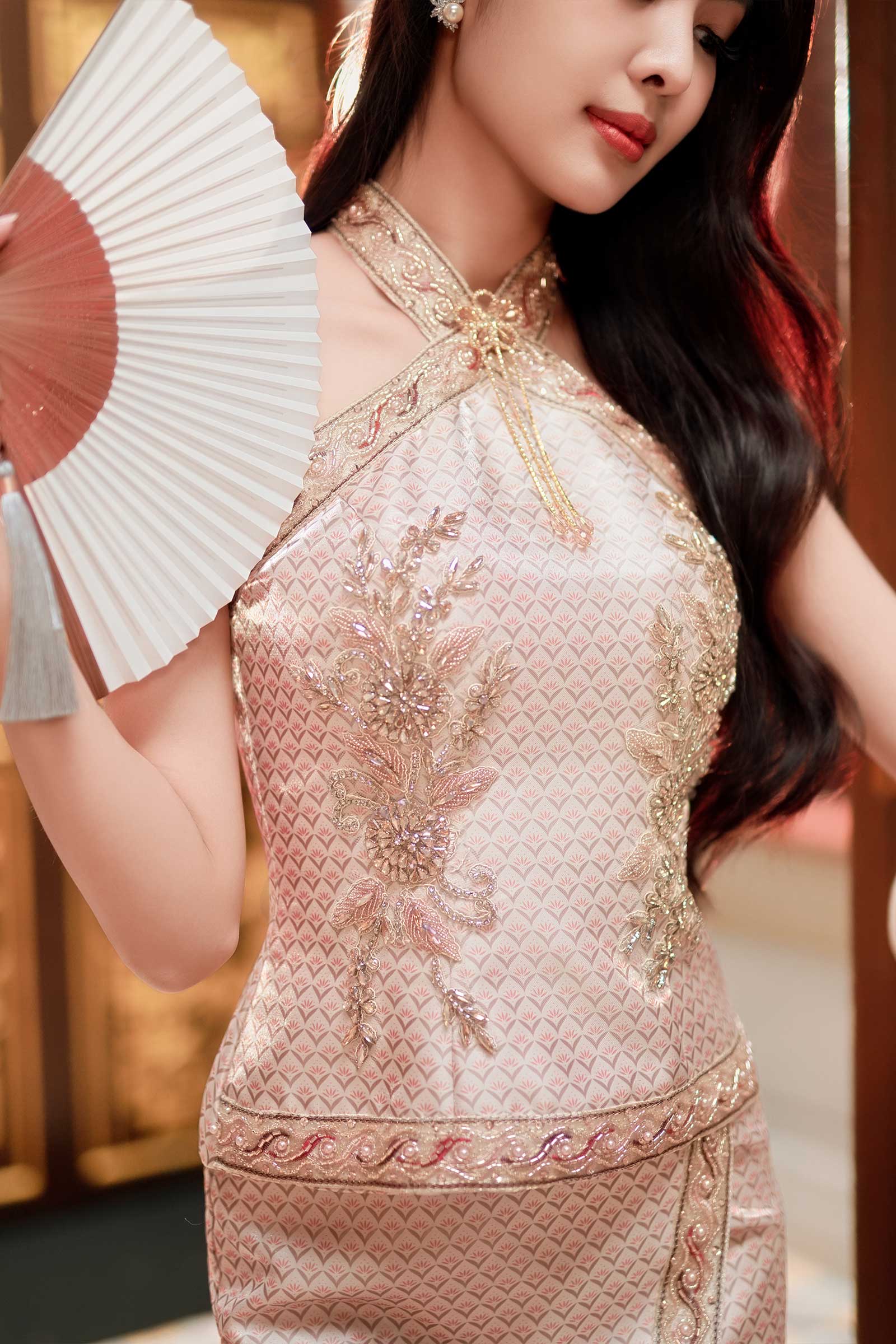 YiuXian Qipao Padded Top (Gold)