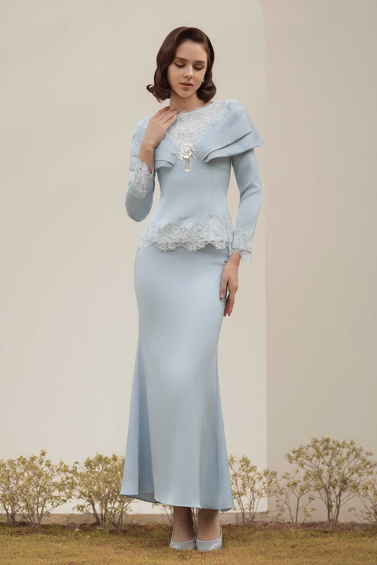 Rembulan Kebaya Top (Blue)