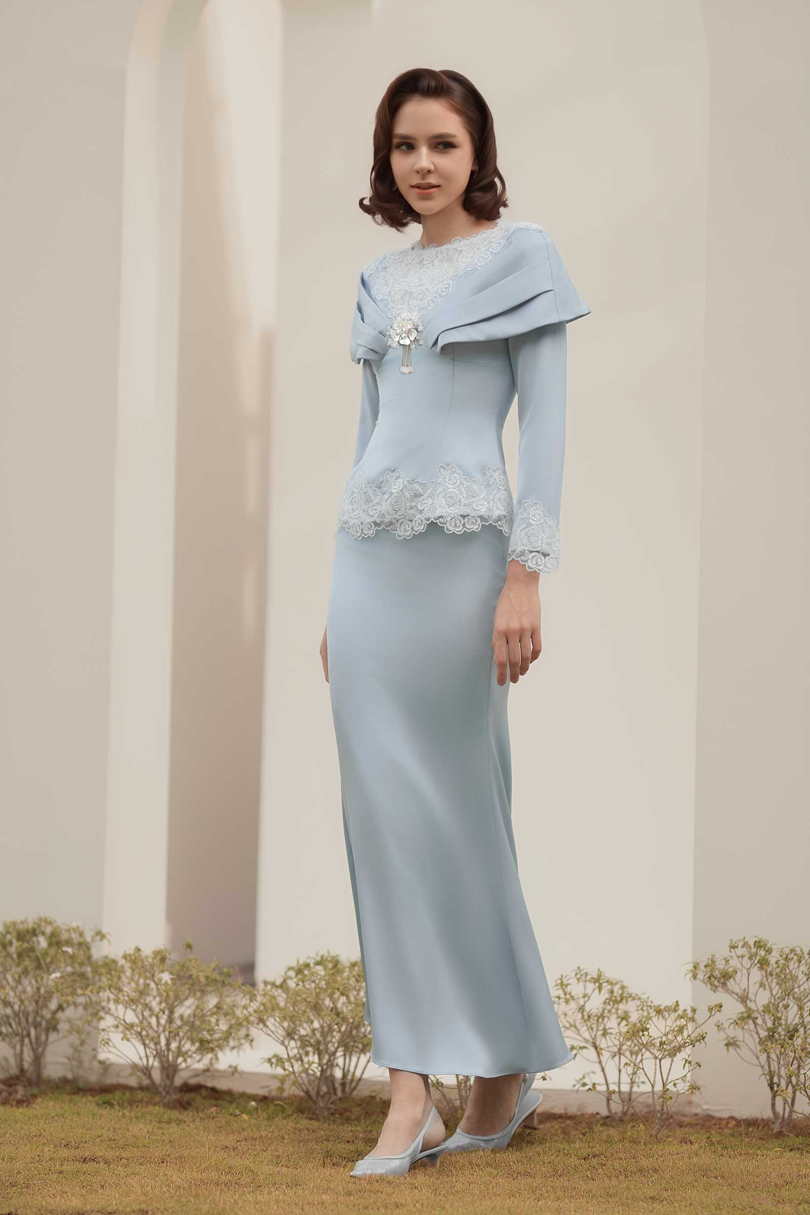 Rembulan Kebaya Top (Blue)
