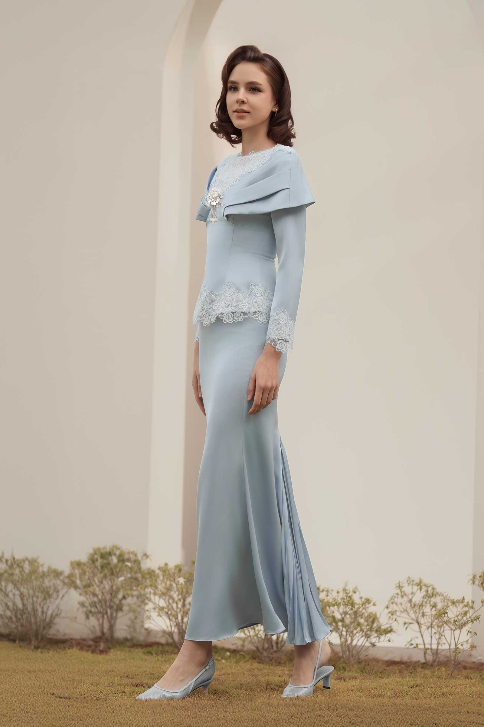 Rembulan Kebaya Top (Blue)