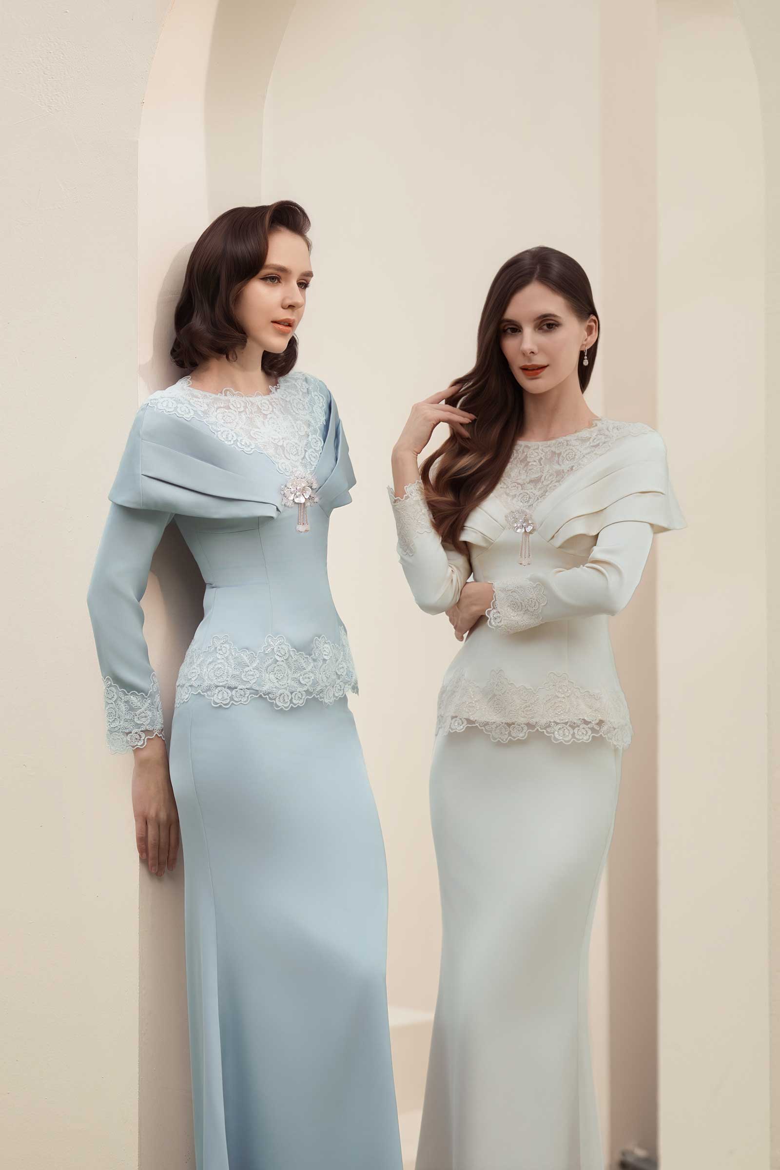 Rembulan Kebaya Top (Blue)