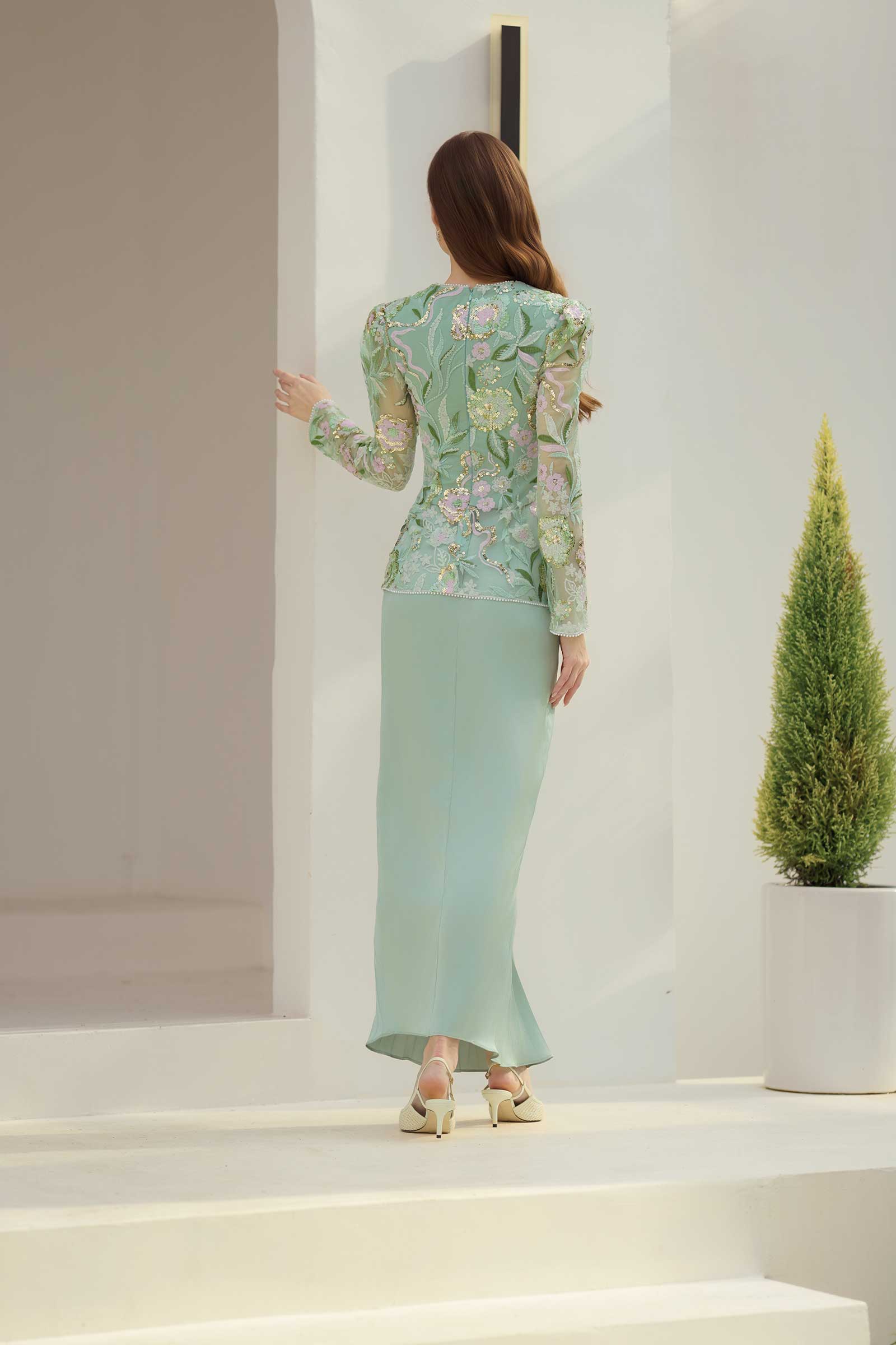 Emerelle Kebaya Top (Mint)