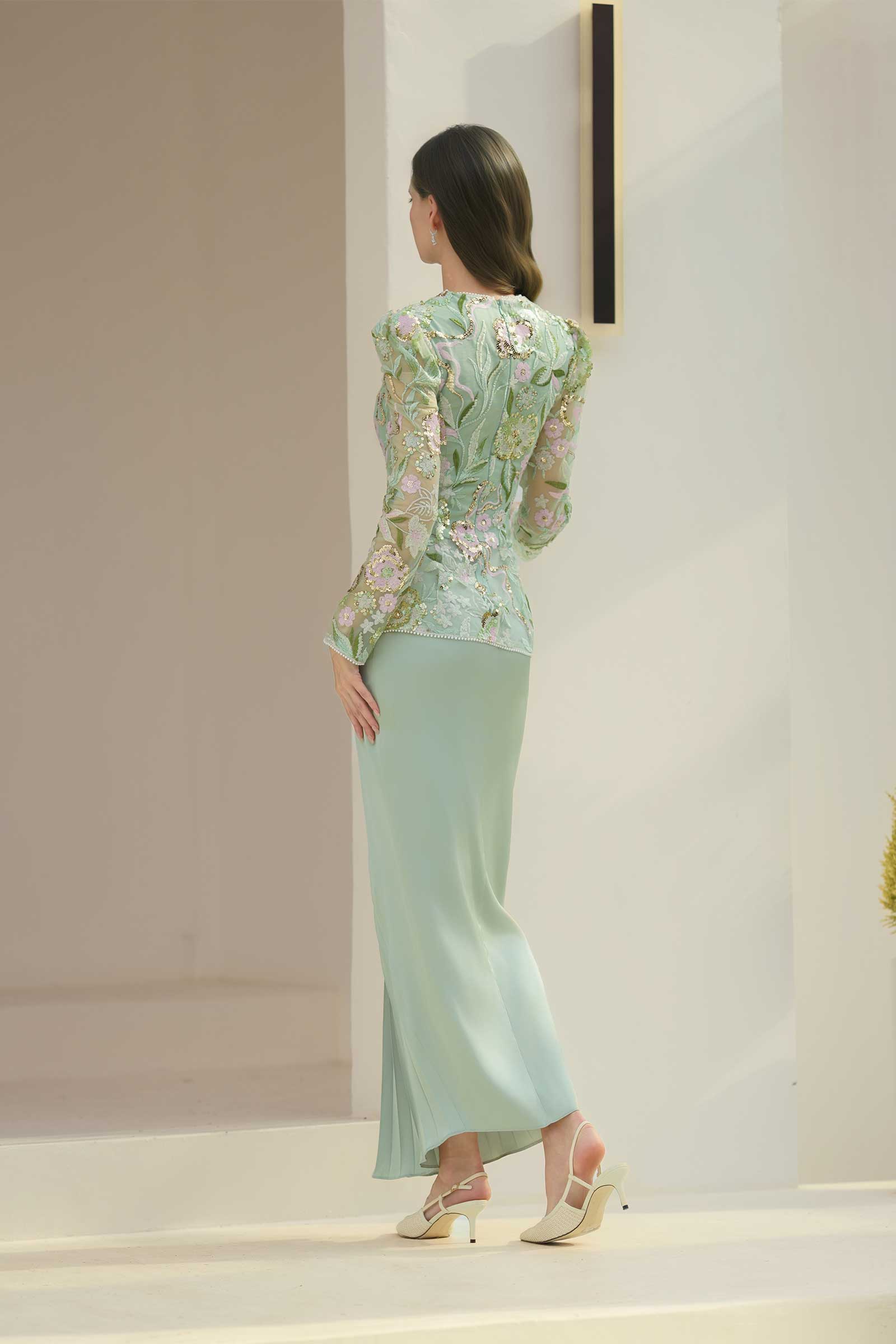 Emerelle Kebaya Top (Mint)
