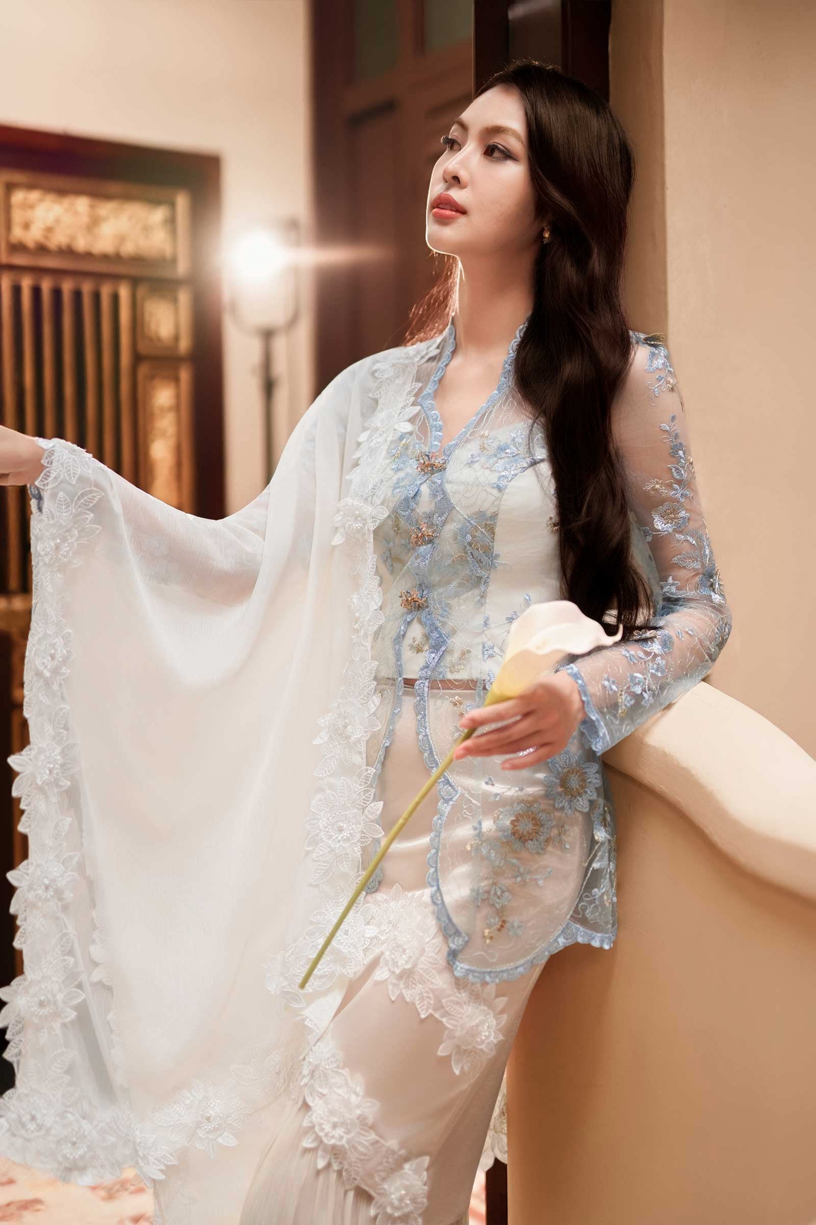 Sorella Kebaya Top (Baby Blue)