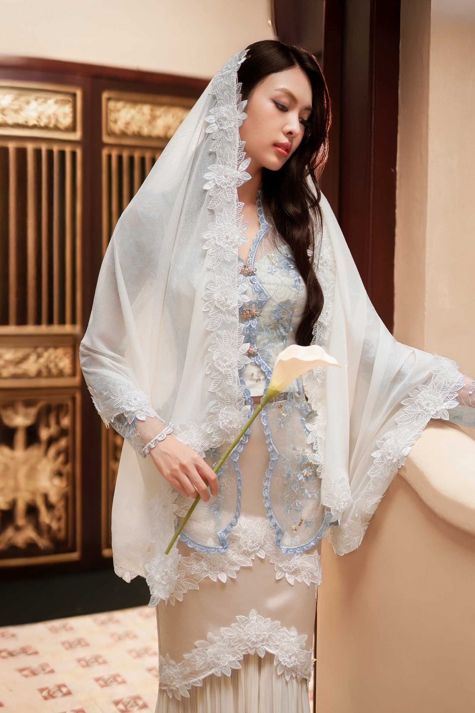 Sorella Kebaya Top (Baby Blue)