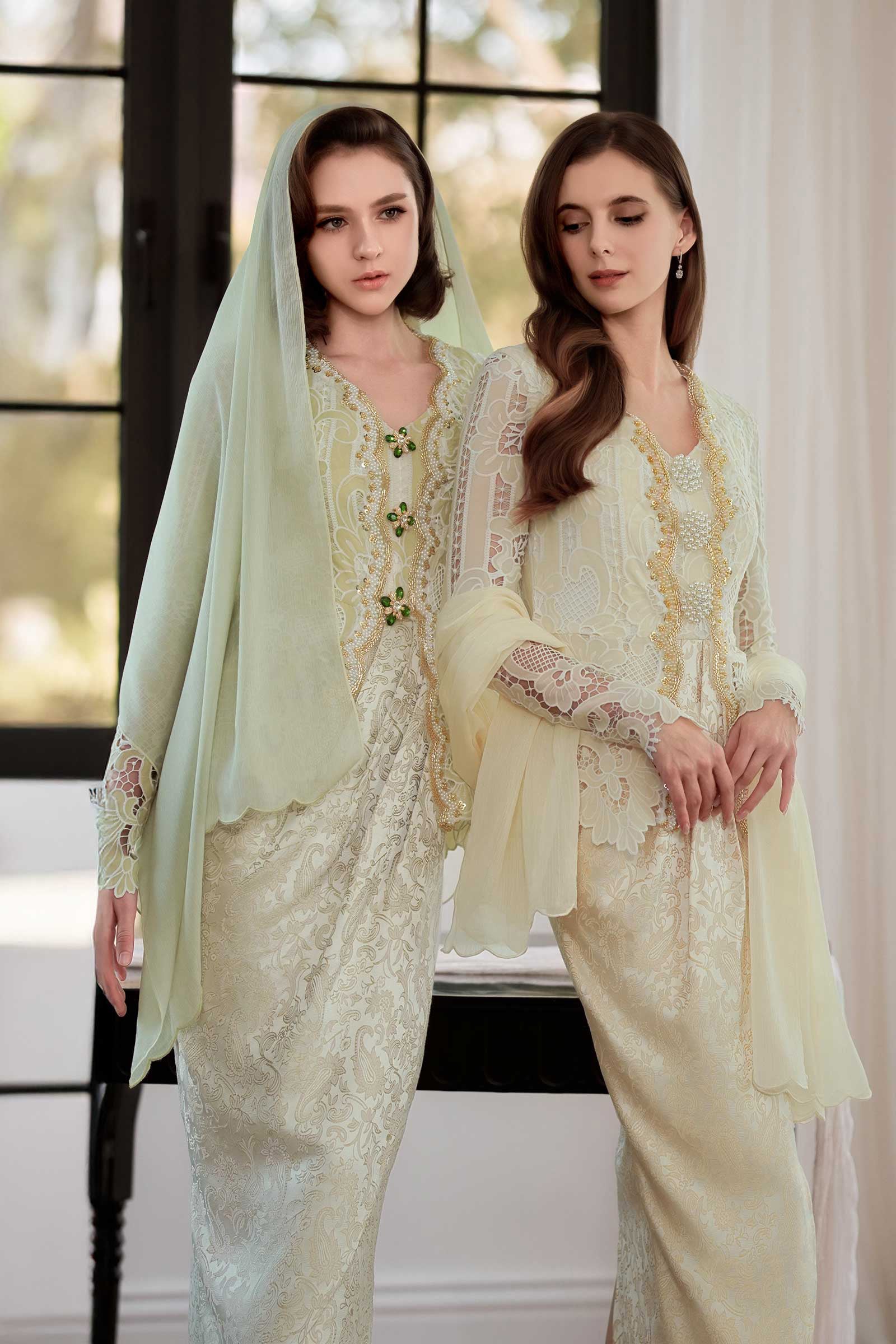 BACKORDER Seroja Kebaya Set (Sage)