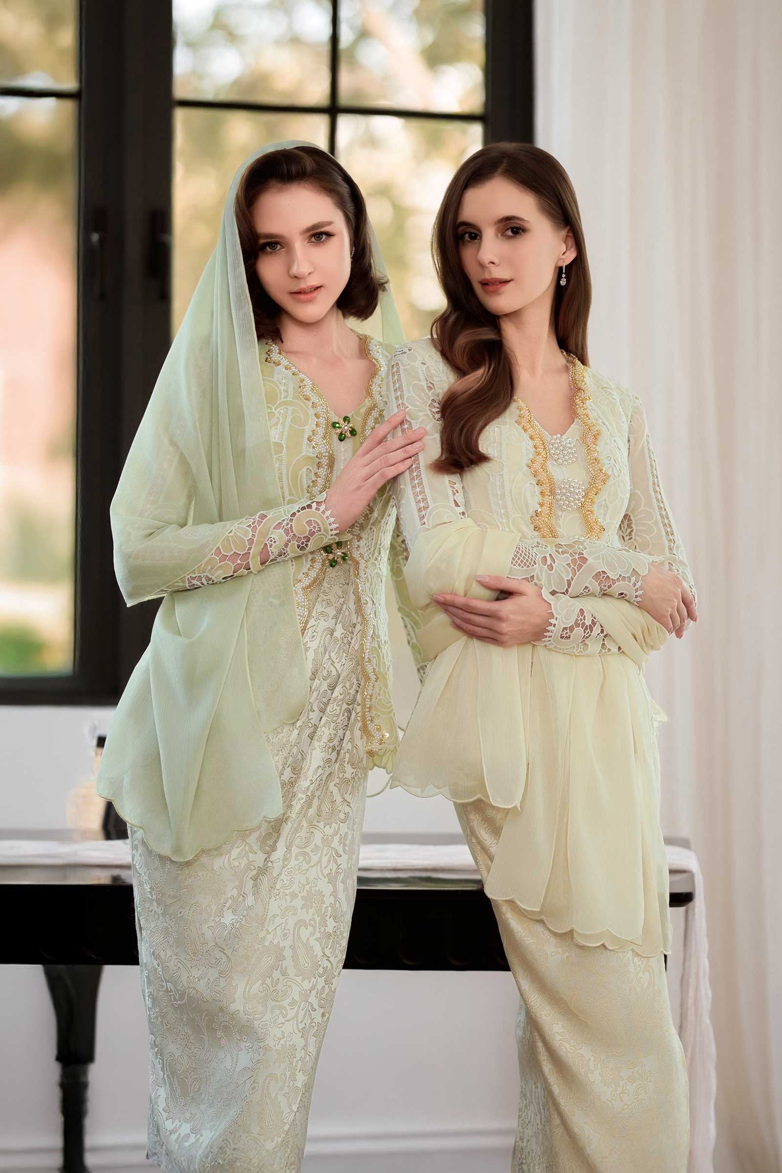 BACKORDER Seroja Kebaya Set (Sage)