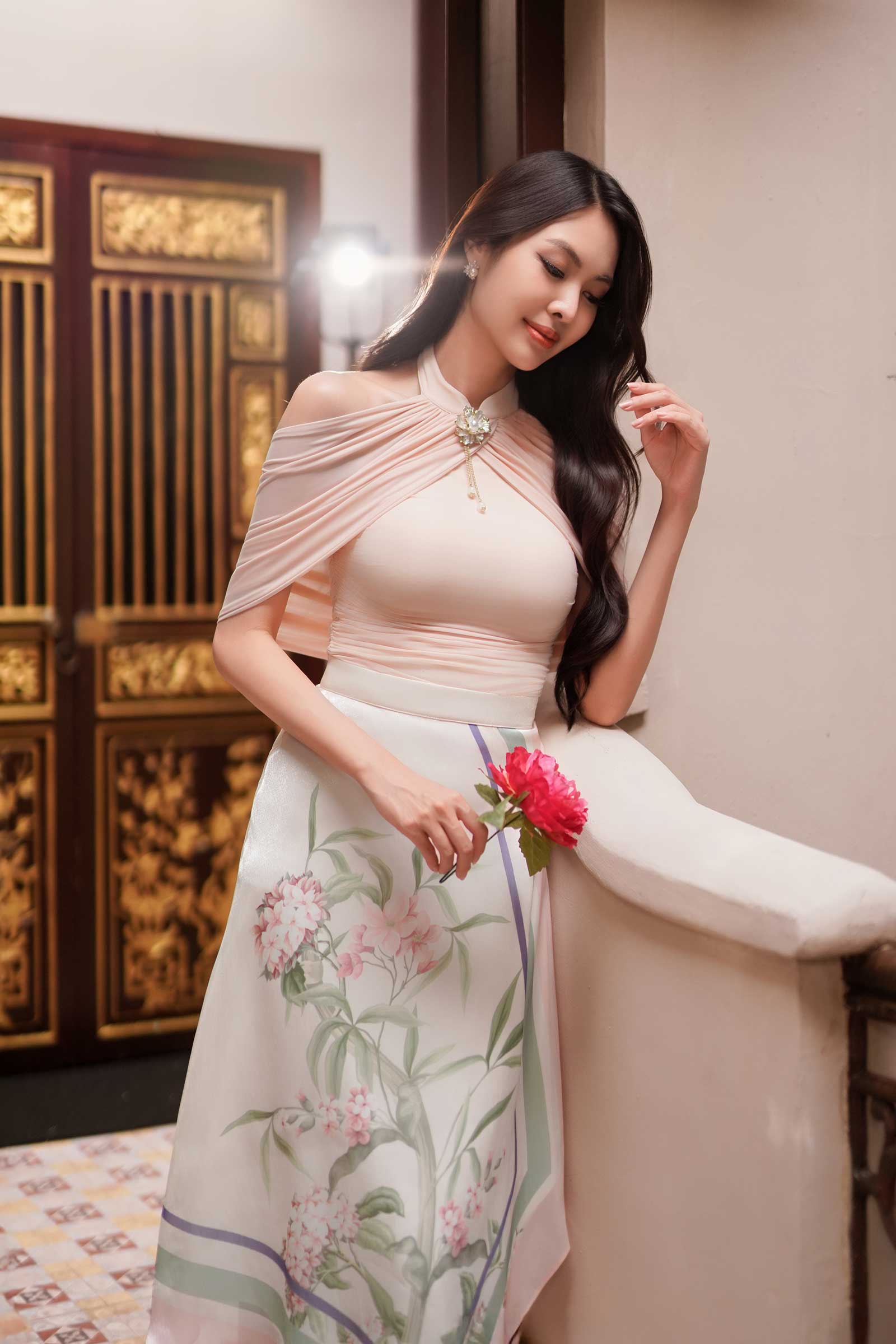 Reverie Qipao Top (Pink)