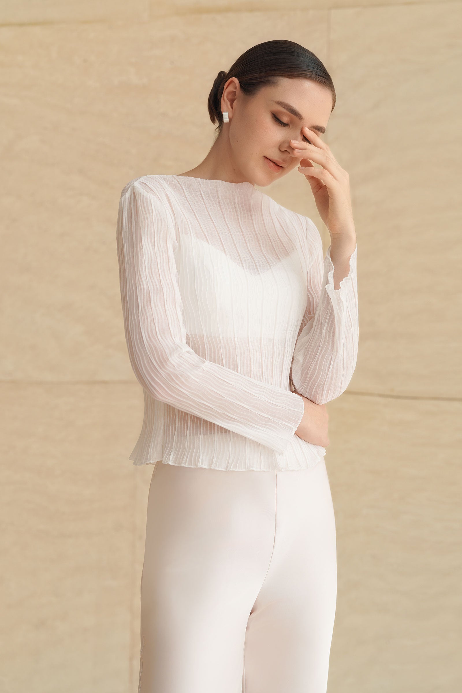 Bea 2-Way Sheer Set (White)