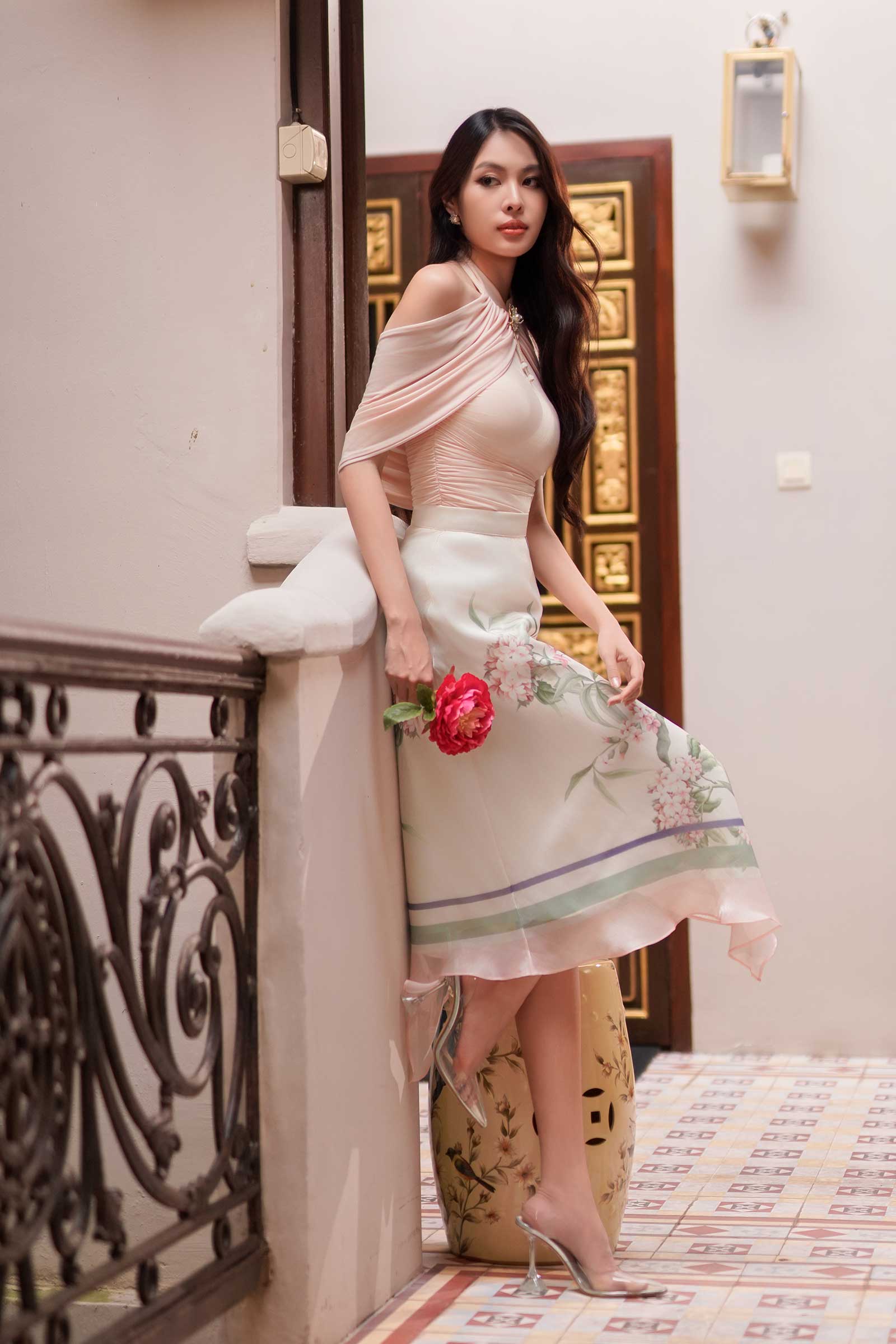 Reverie Qipao Top (Pink)