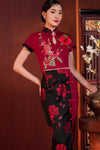 Ai Qipao Set (Maroon)