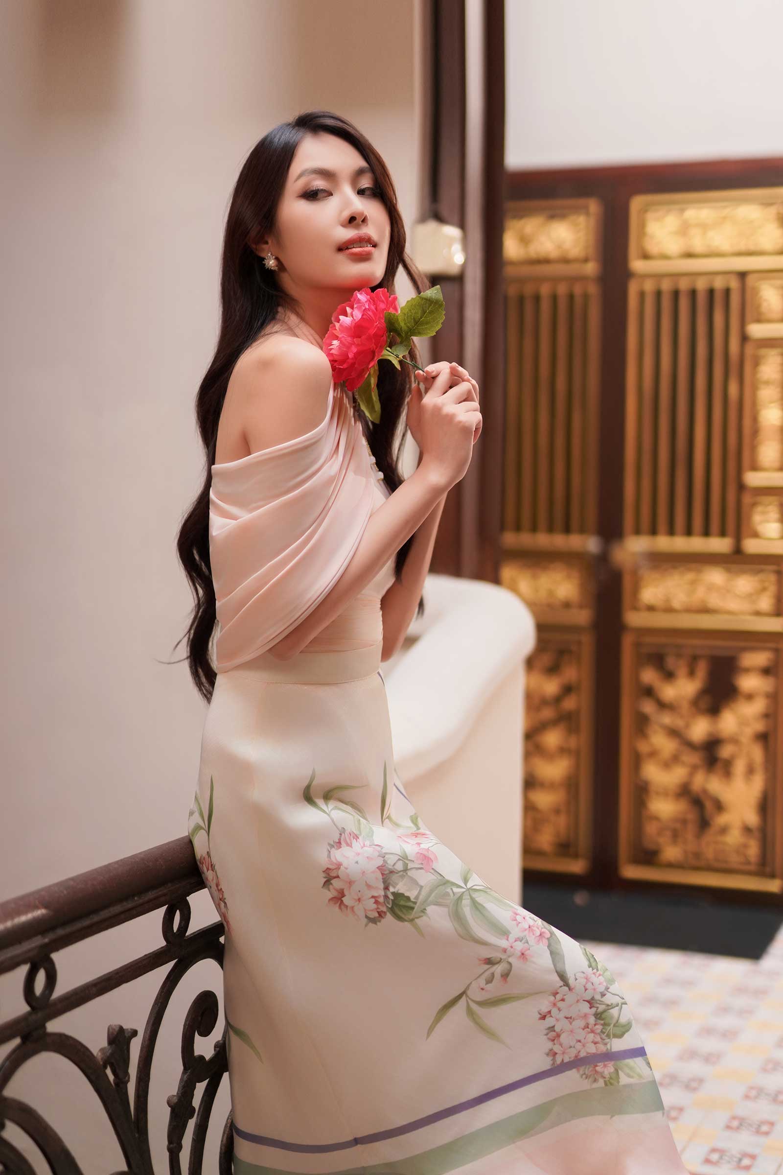 Reverie Qipao Top (Pink)