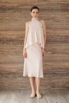 Evean Silk Satin Top (Champagne)