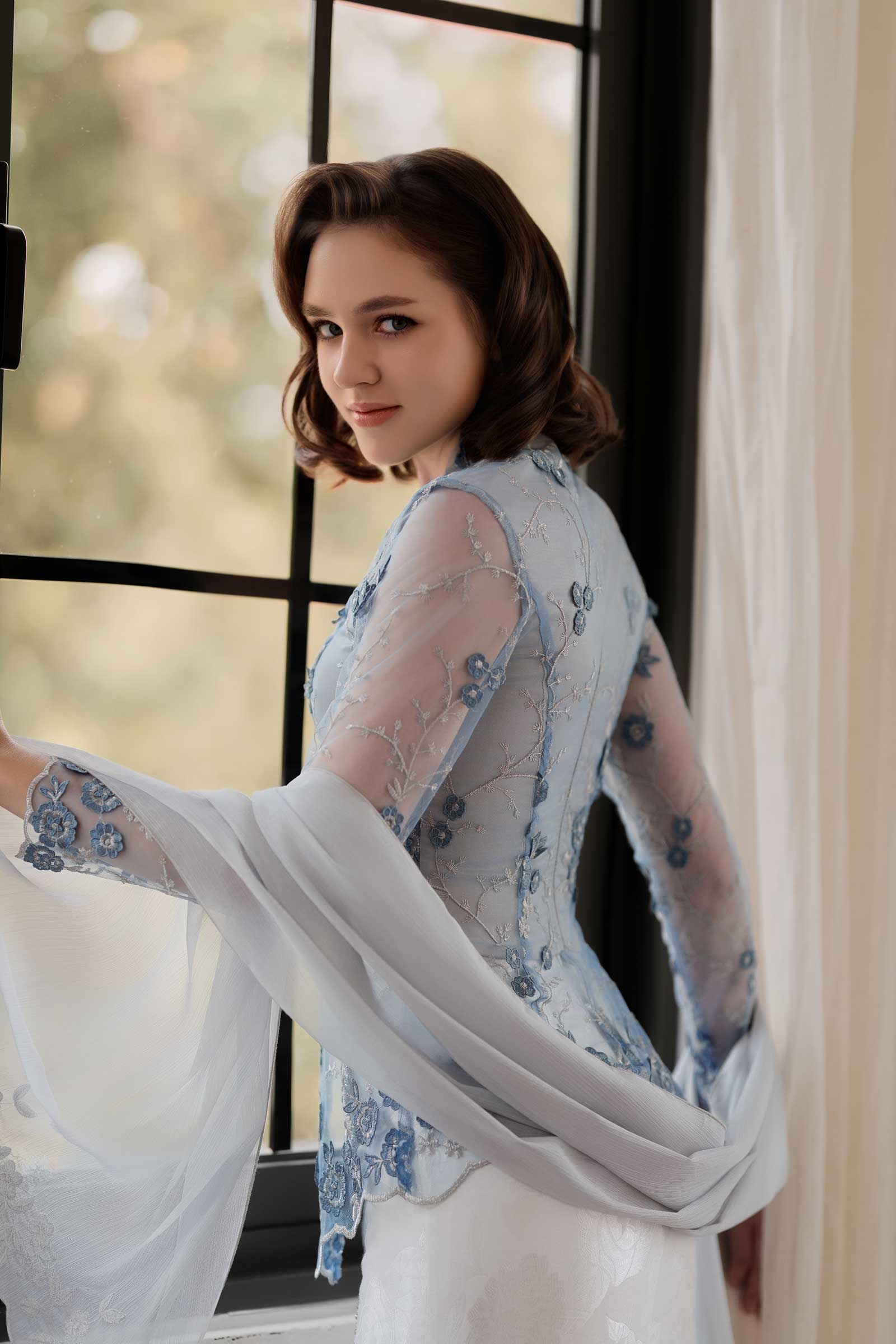 Mawar Kebaya Set (Blue)