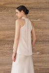 Evean Silk Satin Top (Champagne)