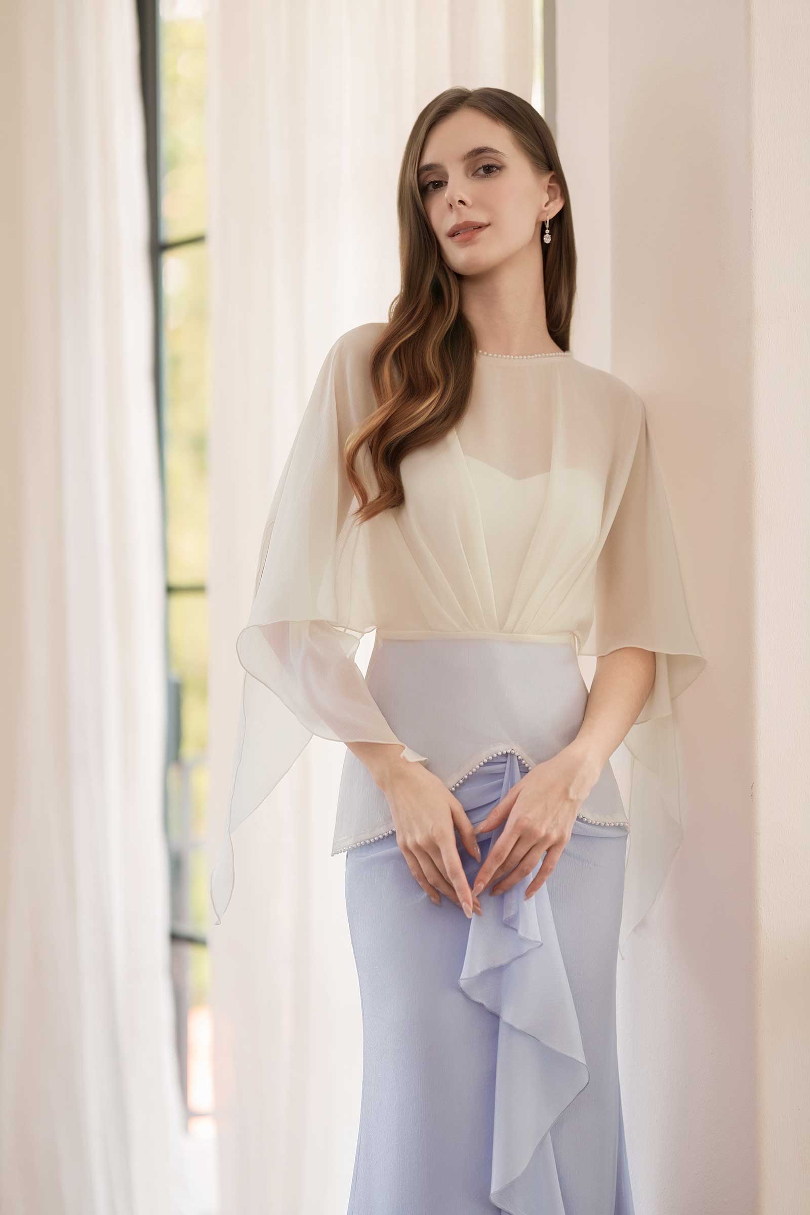 Aveline Kebaya Top (Cream)