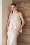 Evean Silk Satin Top (Champagne)