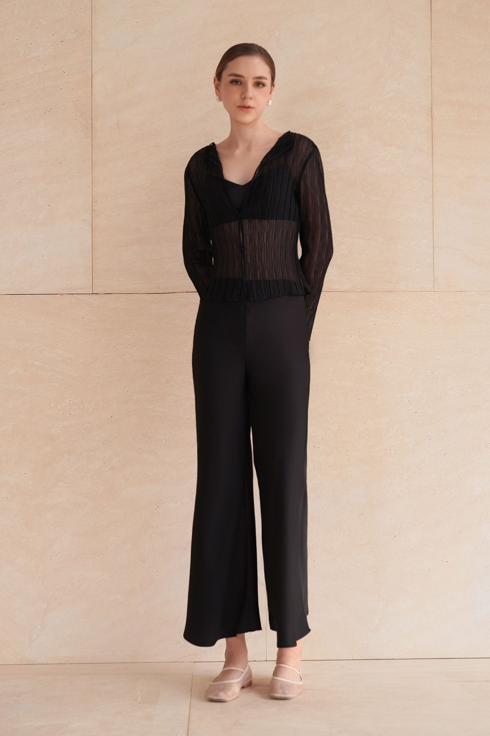 Bea 2-Way Sheer Set (Black)