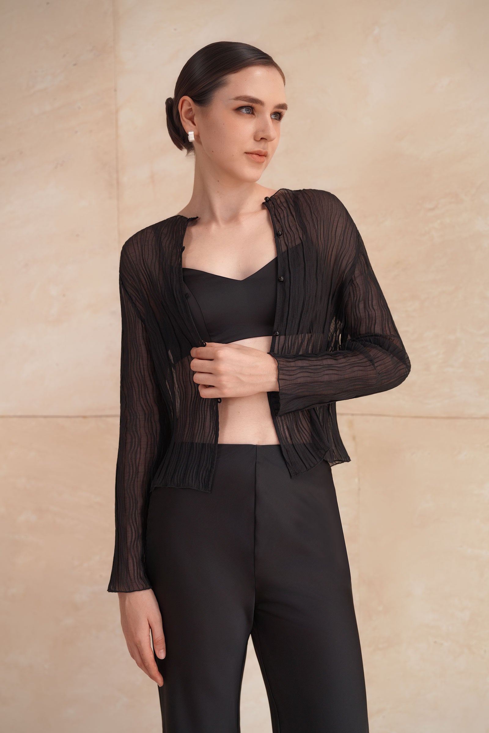 Bea 2-Way Sheer Set (Black)