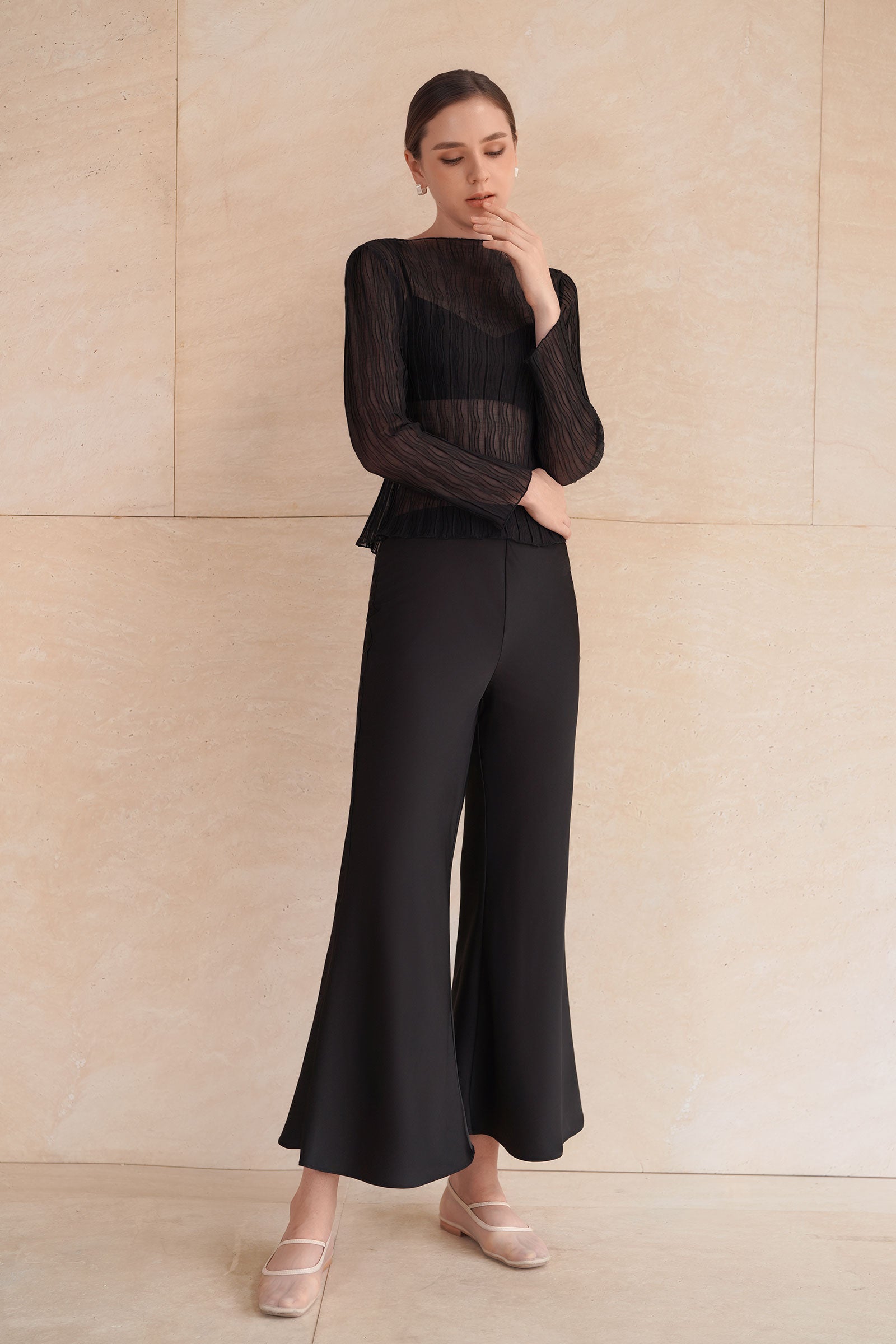 Bea 2-Way Sheer Set (Black)