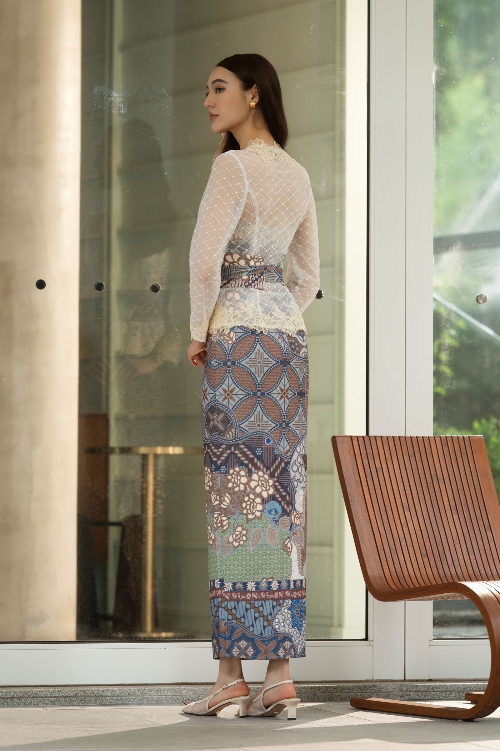 The Soleil Kebaya Top (White)