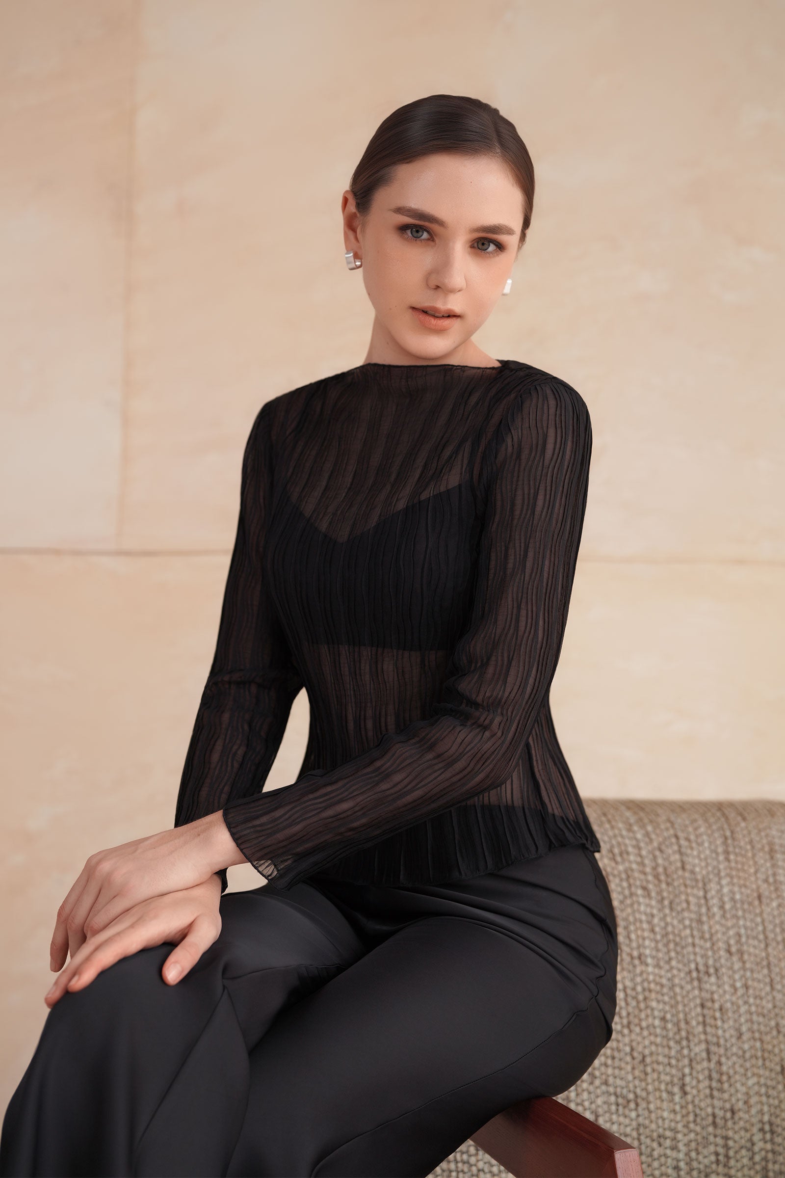 Bea 2-Way Sheer Set (Black)