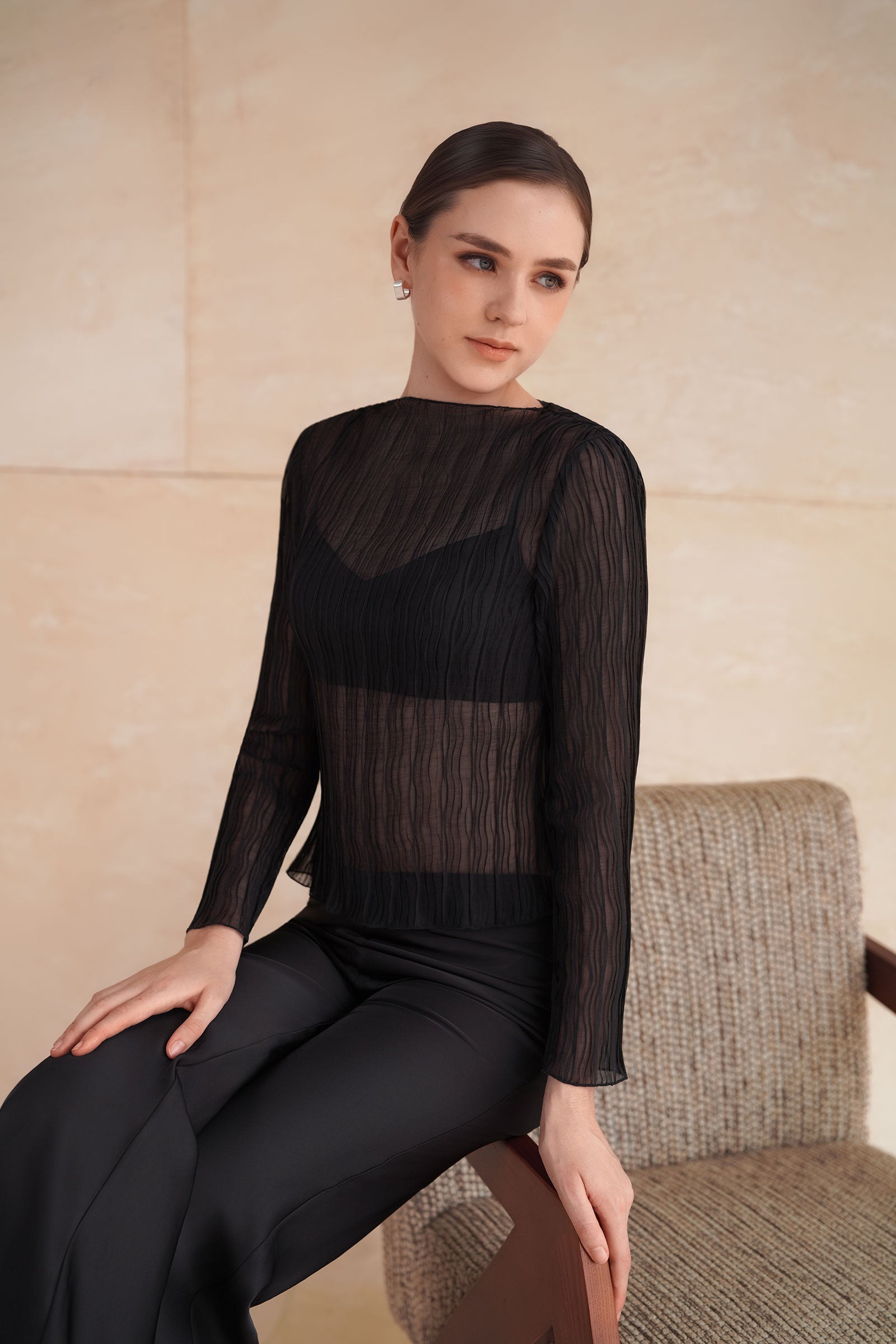 Bea 2-Way Sheer Set (Black)