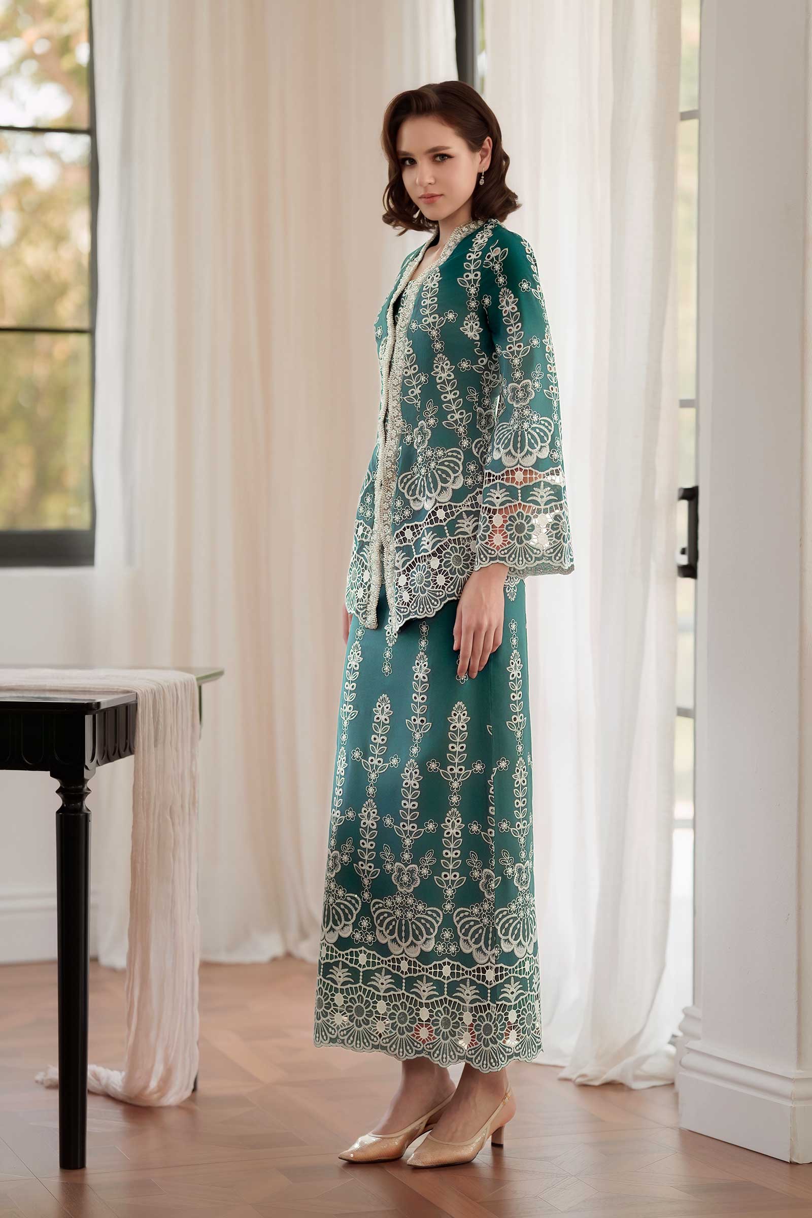 Embun Skirt (Teal)