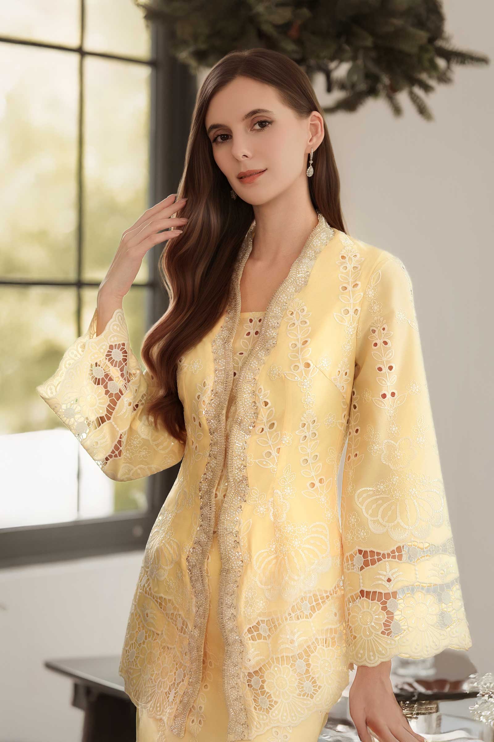 Embun Kebaya Top (Yellow)