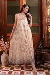 BACKORDER Whispering Bloom Qipao Dress (Champagne)