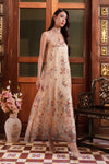 BACKORDER Whispering Bloom Qipao Dress (Champagne)