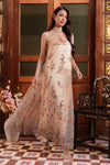 BACKORDER Whispering Bloom Qipao Dress (Champagne)