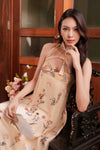 BACKORDER Whispering Bloom Qipao Dress (Champagne)
