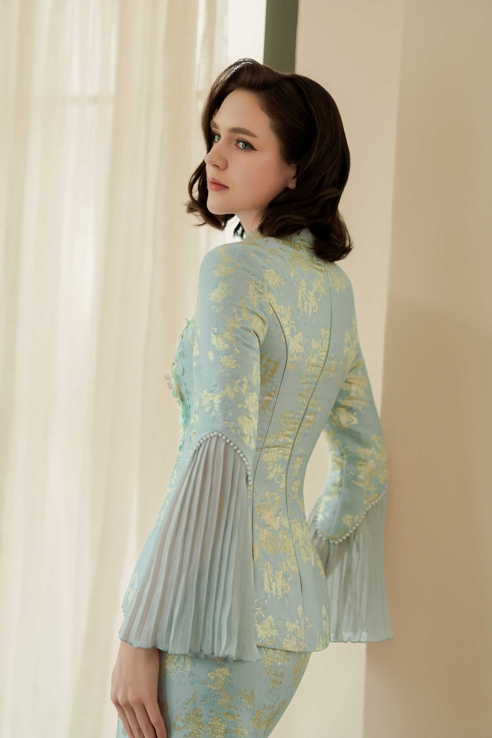 Rosabella Kebaya Set (Celadon Pearl)