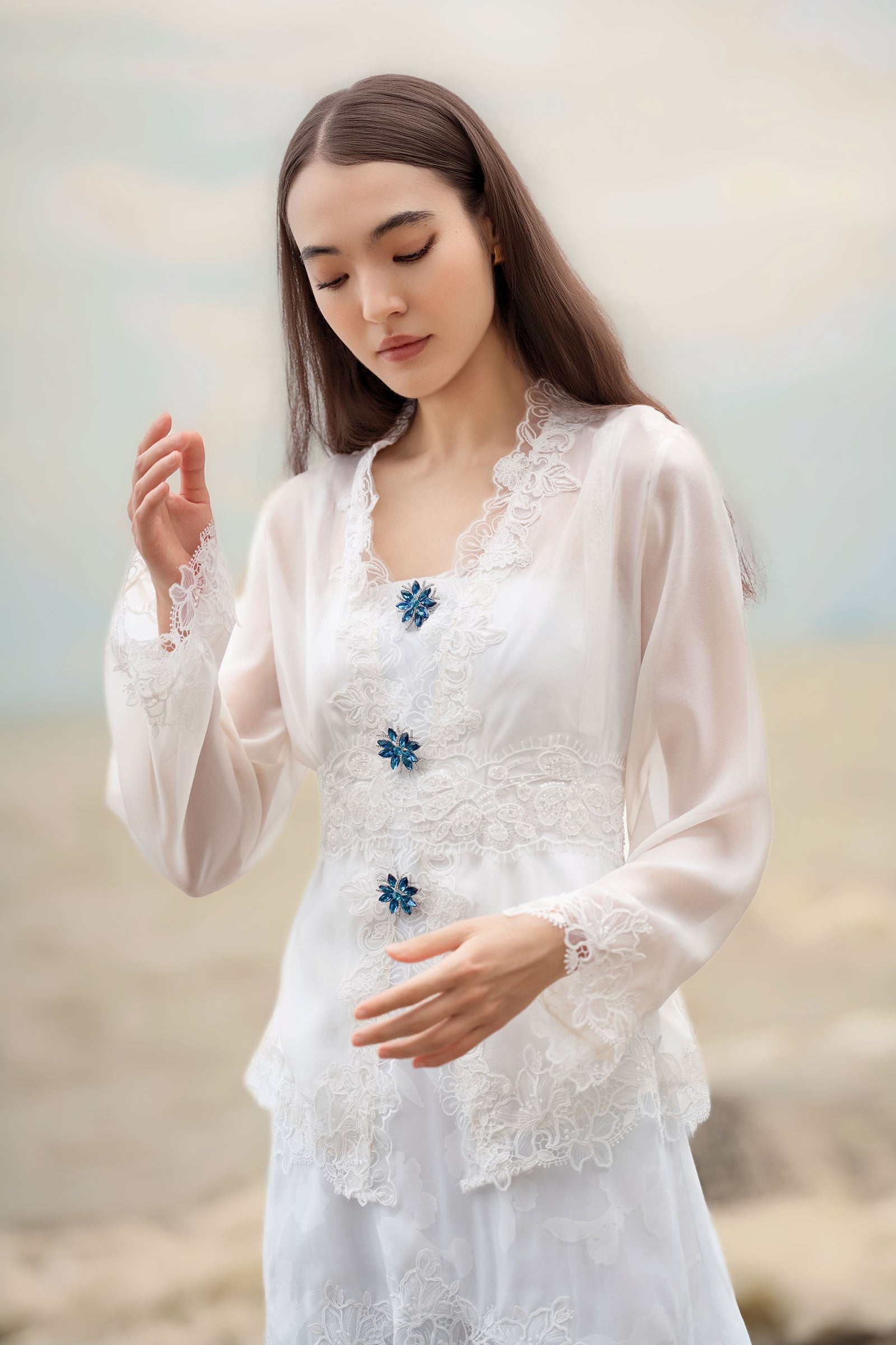 Lumiere Kebaya Set (Baby Blue)
