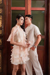 BACKORDER Elyse Ruffle Qipao Dress (Cream)