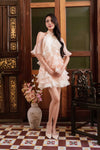 BACKORDER Elyse Ruffle Qipao Dress (Cream)